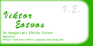 viktor eotvos business card